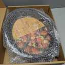 Turkey Roaster Pan 18in Roasting Pan With Lid Enamel Carbon Steel Roaster Pot with 16in Inner Diameter,18 Pound Large Capacity High Temperature Resistance Oval Cookware