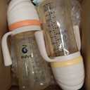 Piifur Sippy Cups for Toddlers 1-3 No Spill Straw with Handle Water Bottle 2 Pack 10 Ounce (Yellow&Orange)
