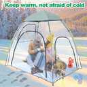 Large Clear Tents for Outside 2 Person, Sports Tent Waterproof Cold Weather,Outdoor Clean Pop up Camping Tent,Rain Sun Shelter for Watching Sports Events,Hiking,Fishing,Camping with Sealed Floor.