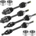 Front and Rear ATV CV Axle and Wheel Bearing Set for Polaris Sportsman 400 500 600 700/Magnum 330/ATP 330 500 2002 2003 2004 2005- Full Set (4 axles & 4 wheel bearings)