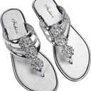 Floerns Women's Flat Sandals Flip Flop Sandals Summer Slip on Dressy Thong Sandal, Size 37