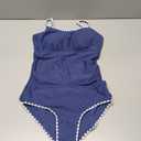 Girls Swimsuit Solid Color Tankini Contrast Trim Swimwear 2 Piece Bathing Suit Padded Swimsuits for Teens 9-16Y (11-12 Years, Blue)