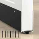 Raytano Aluminum U-Shape Door Sweep, 1-3/4 x 36 Metal Weather Stripping Seal with Kick Plate, Under Door Gap Filler, Door Draft Stopper for Bottom of Doors Exterior/Interior (Black, 36", 1 Pack)