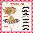 Sombrero Hats Set Fake Mustaches Beards