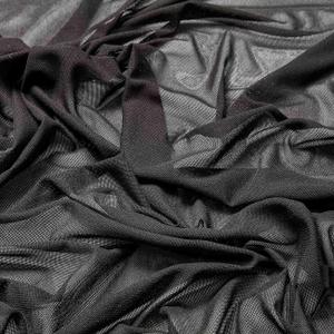Zelouf Fabrics Black Nylon Mesh Fabric by The Yard  Stretchy, Soft Power Mesh See-Through Fabric for Costumes, Lining, DIY, Crafts, Dancewear - 1 Yard