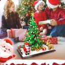 Christmas Tree Building Blocks, Christmas Decorations Set with Santa Claus & Reindeer, Creative Tabletop Decor Xmas Gifts Toys for Kids Adults Teen Boys & Girls
