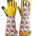 MSUPSAV Long Gardening Garden Gloves for Men&Women,Work Glove for Thorn-proof & Puncture Resistant Yard Work,Gifts (Large, Rose) : Patio, Lawn & Garden