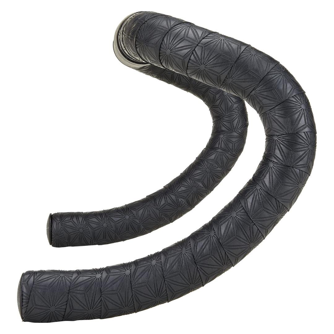 Supacaz Super Sticky Kush Single Color Handlebar Tape, Black (One Size, BLACK + ANO BLACK PL)