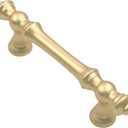 Alzassbg 10 Pack Matt Gold Cabinet Pulls, 3 Inch(76mm) Hole Centers Morden Straight Kitchen Cabinet Handles AL3085MGP