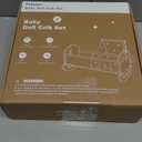 Pithfor Wooden Baby Doll Crib Set, Baby Doll Bed Toys for 18 Inch Dolls, with Bedding and Canopy, Baby Doll Furniture Accessories