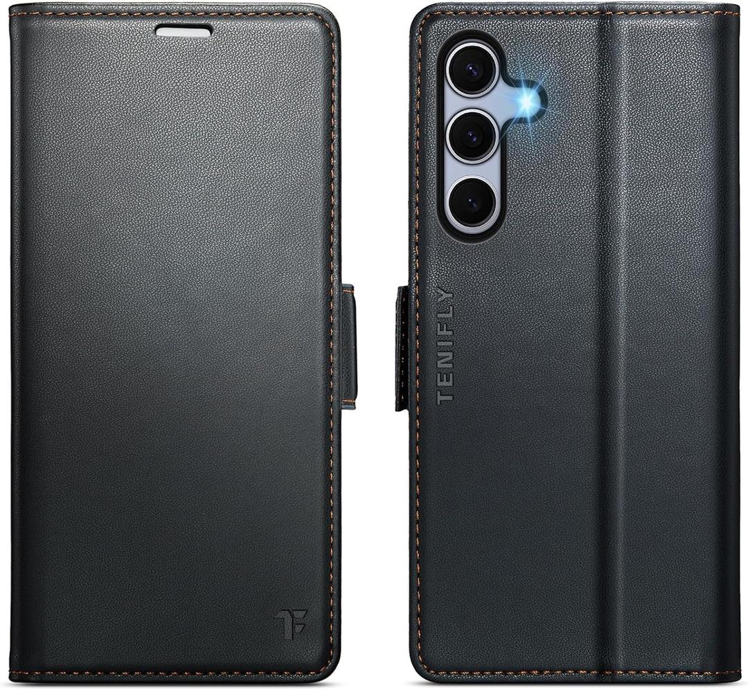 for Samsung Galaxy S25 Plus Case Wallet with RFID Blocking Card Holder, PU Leather Kickstand Protective Flip Phone Cover Fit for Galaxy S25 Plus 6.7", Black