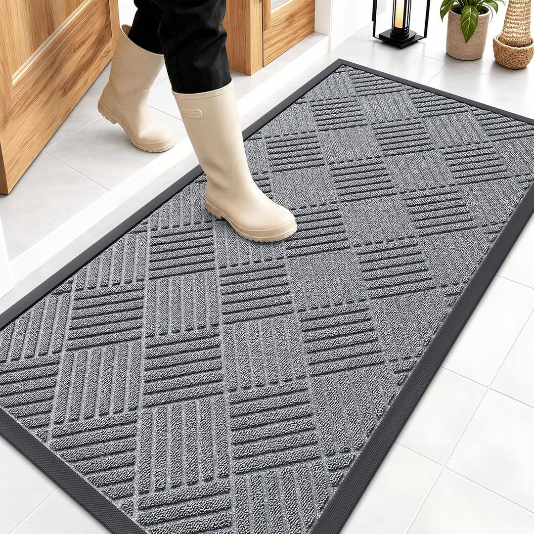 OLANLY Front Door Mat Outside Entrance 47x23, Waterproof Heavy-Duty Doormat