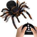 ArtCreativity Remote Control Spider, Includes 1 Tarantula & 1 Controller, 360 Rotating RC Spider Prank Toy with 8 Individually Moving Legs, Furry Texture, and Light Up Eyes, Great Easter Toy for Kids