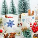 180 Self-Adhesive Snowflake Shaped Stickers - Christmas Party Favor Decoratives for Supplies, Cards, Gift Bags & Presents