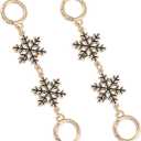 3 x Purse Extender Chain Gold Bag Extender Chain Purse Strap Extender Chain Christmas Charms for Crossbody Bag Handbags(Black Snow)