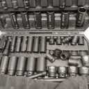 ELEAD 67 Piece 1/2" Drive Deep Impact Socket Set: Standard SAE (3/8"-1-1/4") & Metric (8-24 mm), Including 3 ", 5", 10" Extension Bar, Universal Joint, Ratchet Handle and Adapter