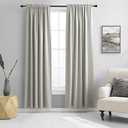 DONREN Light Gray Blackout Curtains - All Season Thermal Insulated Rod Pocket Room Darkening Curtains for Bedroom (2 Panels,26 W x 80 L)