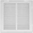 12"W x 12"H [Duct Opening Size] Steel Return Air Filter Grille - Removable Face/Door for 1 inch Filters -HVAC Vent Cover Grill - White [Outer Dimensions: 14 5/8"W X 14 5/8"H]