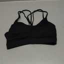 RUNNING GIRL Strappy Sports Bra for Women Sexy Crisscross Back Light Support Yoga Bra with Removable Cups (Medium, Black)