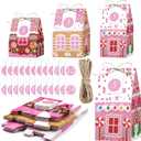Woanger 24 Empty Advent Calendar Boxes to Fill, Christmas DIY Advent Calendar 24 Days Countdown Gift Xmas Gingerbread House Candies Treats Boxes for 2025 Xmas Holiday Decor(Candy Style)