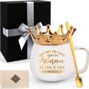 Christmas Gift for Mom Women Coworkers, Unique Thank You Coffee Mugs, Gifts for Birthday Graduation Easter, Friendship Appreciation Gifts for Boss (White)