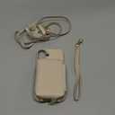 Phone Case for iPhone 16 Plus 6.7 inch Wallet Cell Cover with Tempered Glass Screen Protector Crossbody Strap Lanyard RFID Blocking Credit Card Holder i Phone16 16+ i16 + 16Plus Women Men Girls Beige