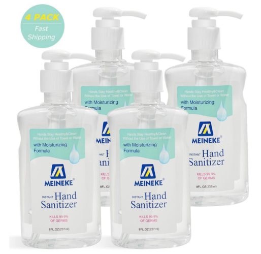 8 Fl. Oz. Advanced Hand Sanitizer Gel with 62% Alcohol Based,4 Pack