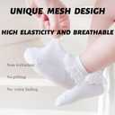 Baby Toddler Ruffle Socks Newborn Infant Girls Cotton Socks Unisex 5 Pairs (0-12 Months, White/Yellow/Beige/Pink/Green)