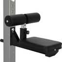 LAT Pulldown Seat with Adjustable Leg Support, 42mm Thickened PU Cushion, Heavy Duty Steel Structure for Home Gym Upper Body Strength Training, 4-Level Height 22.5-30cm, Universal 26mm Hole