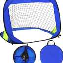 Pop Up Soccer Goal, 3.3x2.2ft Portable Soccer Goals for Outdoor Indoor, Foldable Backyard Soccer Goal, Mini Soccer Net with Carry Bag