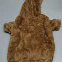 Fuzzy Dog Sweaters for Medium Dogs Dog Hoodie Soft Double-Sided Plush Fleece Pet Sweater Clothes Coats Pet Hoodie Sherpa Hooded Sweatshirt (Brown-M)