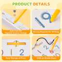 GAMENOTE Magnetic Number Tracing Board, 2 in 1 Double Sided Numbers 1-20 Writing Board for Toddlers & Kids, Preschool Handwriting Learning Toys, Educational Math Manipulatives