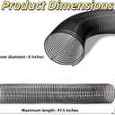 764-05082 76405082 Bagger Flex Hose Replace for MTD CUB CADET RZT 36" 42" 46" 50" 54" Rear Fast Double Bagger