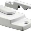 Prime-Line F 2768 Sash Lock, 2-1/4 In. Hole Centers, Fits Single and Double Hung Windows, Diecast, White (Single Pack)