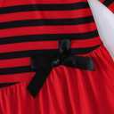 Baby Girl Fall Clothes: Soft Long Sleeve Bow Tie Print Outfits Casual Birthday Party Clothing for 6Months-3T (Red)