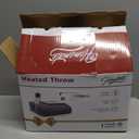 Homemate Heated Blanket Electric Throw - 50"x60" Heating Blanket Throw 1/2/4/6/8 Hours Auto-Off 10 Heat Levels Over-Heat Protection Soft Flannel Sherpa Heater ETL Certification