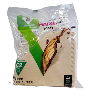 Hario V60 Paper Coffee Filter, Size 02, Natural, 100ct