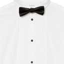 Calvin Klein boys Long Sleeve Tuxedo Dress Shirt With Bow Tie, Button-down Style With Classic Pleated Bib, Includes Matching Hanky (White)