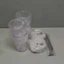 16 OZ Iced Coffee Cups with Lids and Straws Set of 4, Unbreakable Plastic Drinking Glasses Reusable Iced Coffee Glass to Go Cup for Iced Tea,Juice, Water, BPA Free, Dishwasher Safe