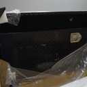 VEVOR Heavy Duty Aluminum Truck Bed Tool Box, Diamond Plate Tool Box with Side Handle and Lock Keys, Storage Toolbox Chest Organizer for Trailer, Pickup, Truck Bed, RV, 49"x15"x15", Black