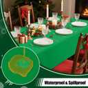 Smiry Disposable Table Cloth - 6 Pack, 54 x 108 Inch Waterproof Rectangle Tablecloths for Parties, Decorative Plastic Table Cover, Leakproof & Sturdy, Green