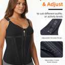 MAGICFAJAOS Waist Trainer Corset for Women Belly Fat Tummy Control Sport Workout Body Shaper Vest for Women Postpartum (Black, L)