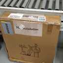 25 Inch Mobile Folding Desk - No Assembly, Pneumatic Sit-Stand, 29-42" Height Adjustable Rolling Laptop Desk with Hidden Wheels, 0-90 Tilt Top for Home Office, Craft & Study (Beige)