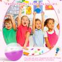 Honoson 500 Pcs Vending Machine Capsules 1.1" Gumball Machine Capsule Small Empty Toy Capsules Clear Colored Plastic Gumball Machine Containers for Toy Candy Party Favors (Translucent Colors, Round)