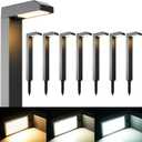 COXSENI Solar Pathway Lights Outdoor 8 Pack, 3 Color in 1 Bright Landscape Lighting with Cool/Warm/Daylight White Modes, Auto On/Off, IP65 Waterproof for Yard Garden Patio Walkway Sidewalk Lawn Decor