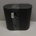 Sooyee 10 Liter Rectangular Plastic Trash Can Wastebasket with Press Type Lid,2.4 Gallon Garbage Container Bin for Bathroom,Powder Room,Bedroom,Kitchen,Craft Room,Office (Black)