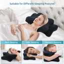DONAMA Cervical Pillow for Neck and Shoulder Pain Relief, Cooling Contour Memory Foam Pillow, Dual-Height Ergonomic Neck Support Pillow for Side Back Stomach Sleepers with Removable Pillowcase
