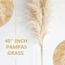 40" inch 40 Stems Natural Pampas Grass Decor Tall, pompas Grass, Tall Pampas Grass for Wedding, Party, Farmhouse, Boho Home Decor