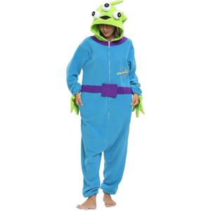Wishliker Adult Onesie Animal Pajamas Halloween Cosplay Costumes Party Wear Blue (X-Large, Alien)