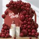 3 x 120pcs Burgundy Balloons, 18 12 10 5 inch Maroon Balloons Different Sizes Burgundy Balloon Arch Kit for Birthday Graduation Wedding Baby Shower Party Decorations